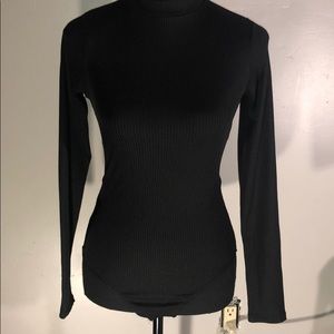Mock neck ribbed bodysuit size small
